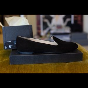 J.Crew smoking flat in black. New in box.